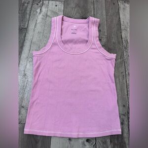 Anthropologie Pilcro Pink Ribbed Tank Top Sleeveless Small